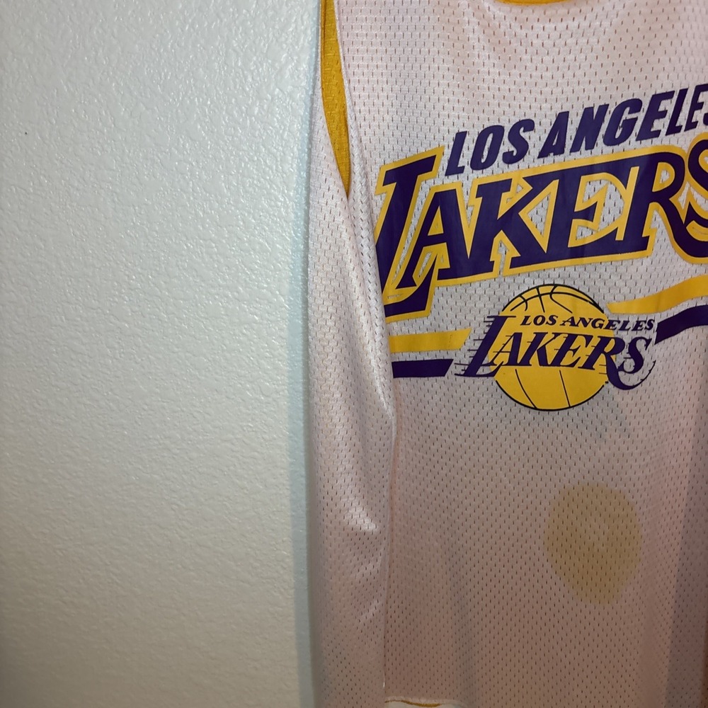 Los Angeles Lakers‎ Jersey Mitchell & Ness Reversible NBA Basketball Jersey L - Picture 6 of 16